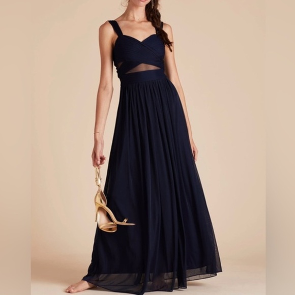 Birdy Grey Elsye Dress Navy Blue Bridesmaid Wedding Formal Gown Size Medium NWT - Picture 10 of 10